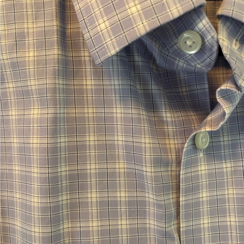 Banana Republic Lavender Plaid Button Down Shirt